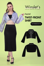Twist Front Shirt Sewing Pattern 'Hazel'