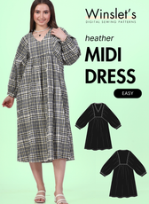 Midi Dress Sewing Pattern 'Heather'
