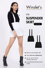 Suspender Skirt Sewing Pattern 'Iris'