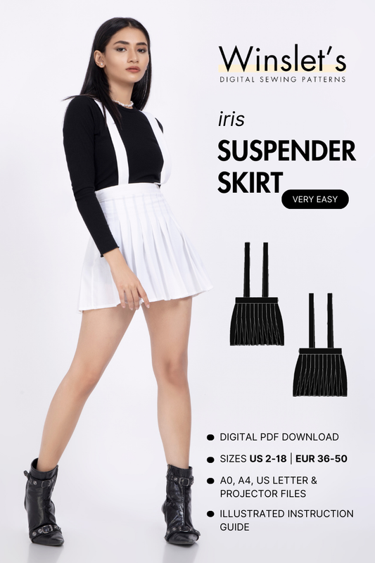 Suspender Skirt Sewing Pattern 'Iris'