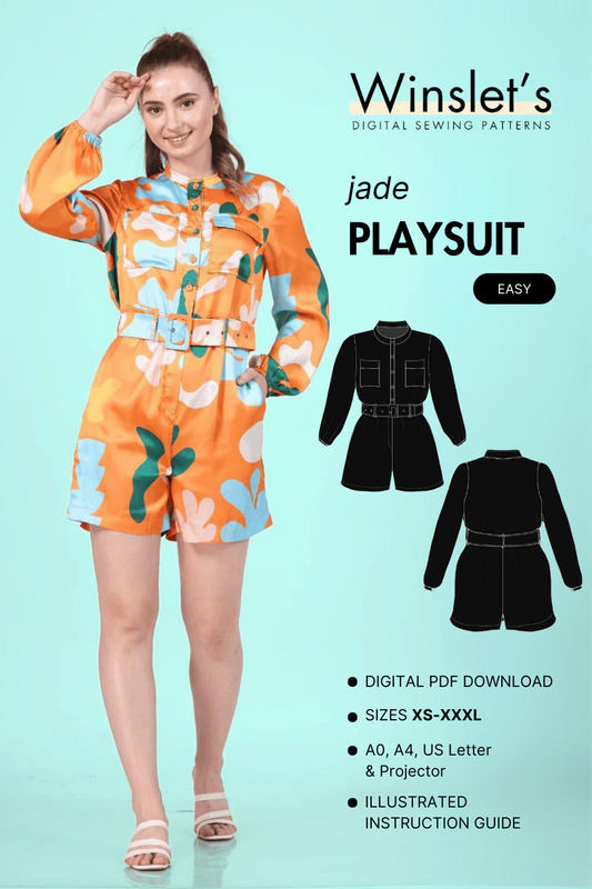 Playsuit Romper Sewing Pattern 'Jade'