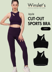Cutout Sports Bra Sewing Pattern 'Layla'