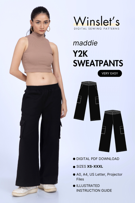 Y2K Sweatpants Sewing Pattern 'Maddie'