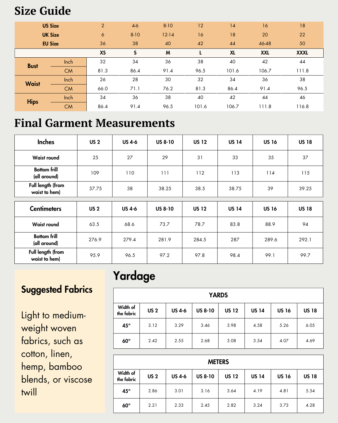 Cottagecore Maxi Skirt Sewing Pattern 'Maple'