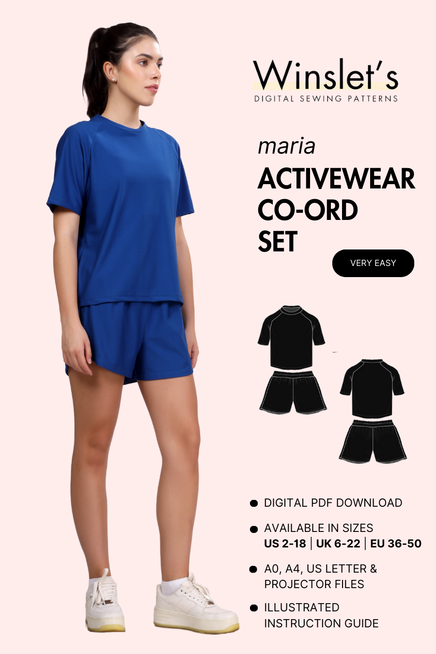 Activewear Coord Set Sewing Pattern 'Maria'