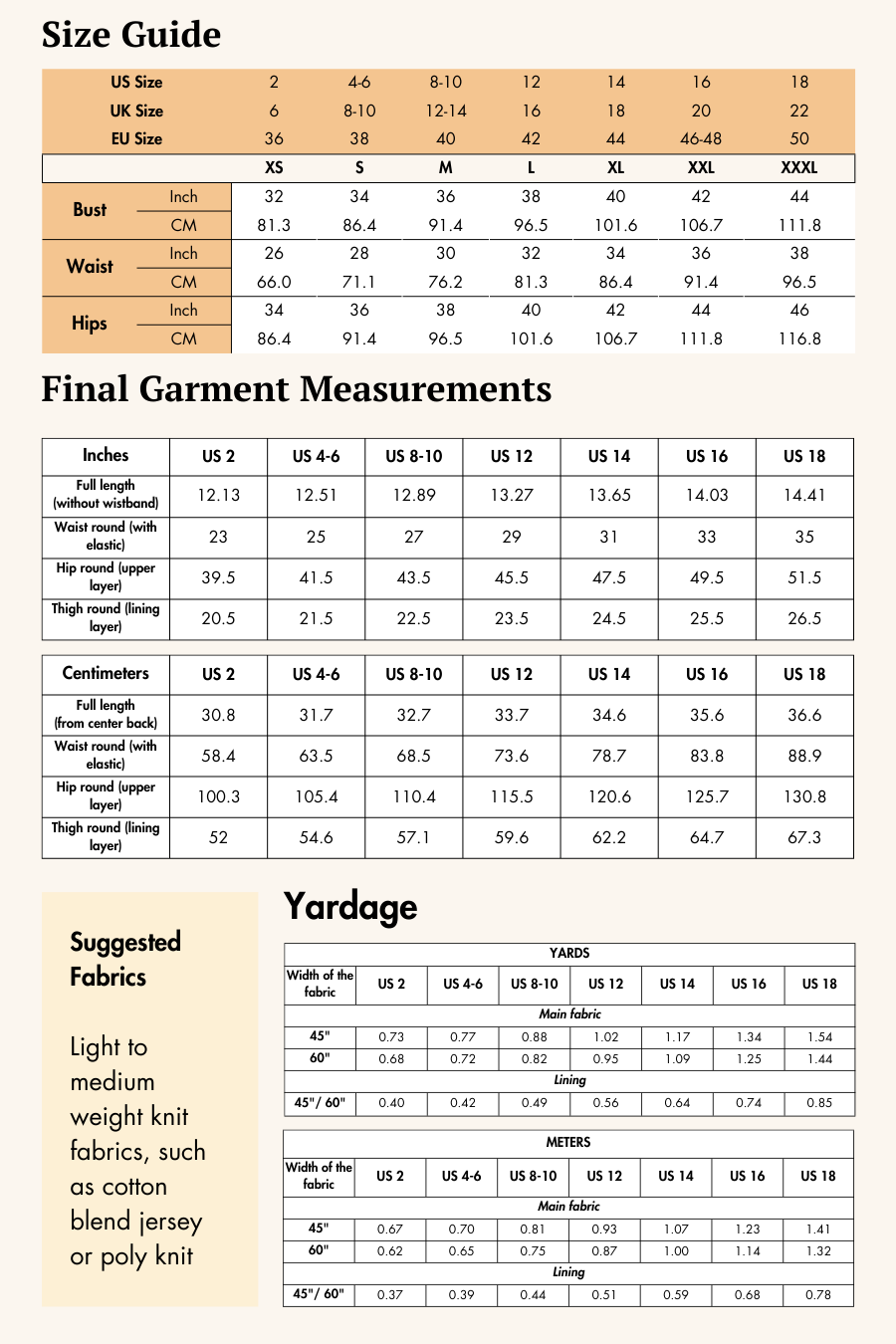 Training Shorts Sewing Pattern 'Maria'