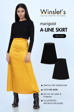 A line Skirt Sewing Pattern 'Marigold'