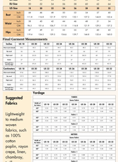 Square-Neck Top and Full Length Pants Coord Set Sewing Pattern 'Mary'