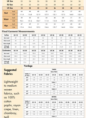 Square-Neck Top and Full Length Pants Coord Set Sewing Pattern 'Mary'