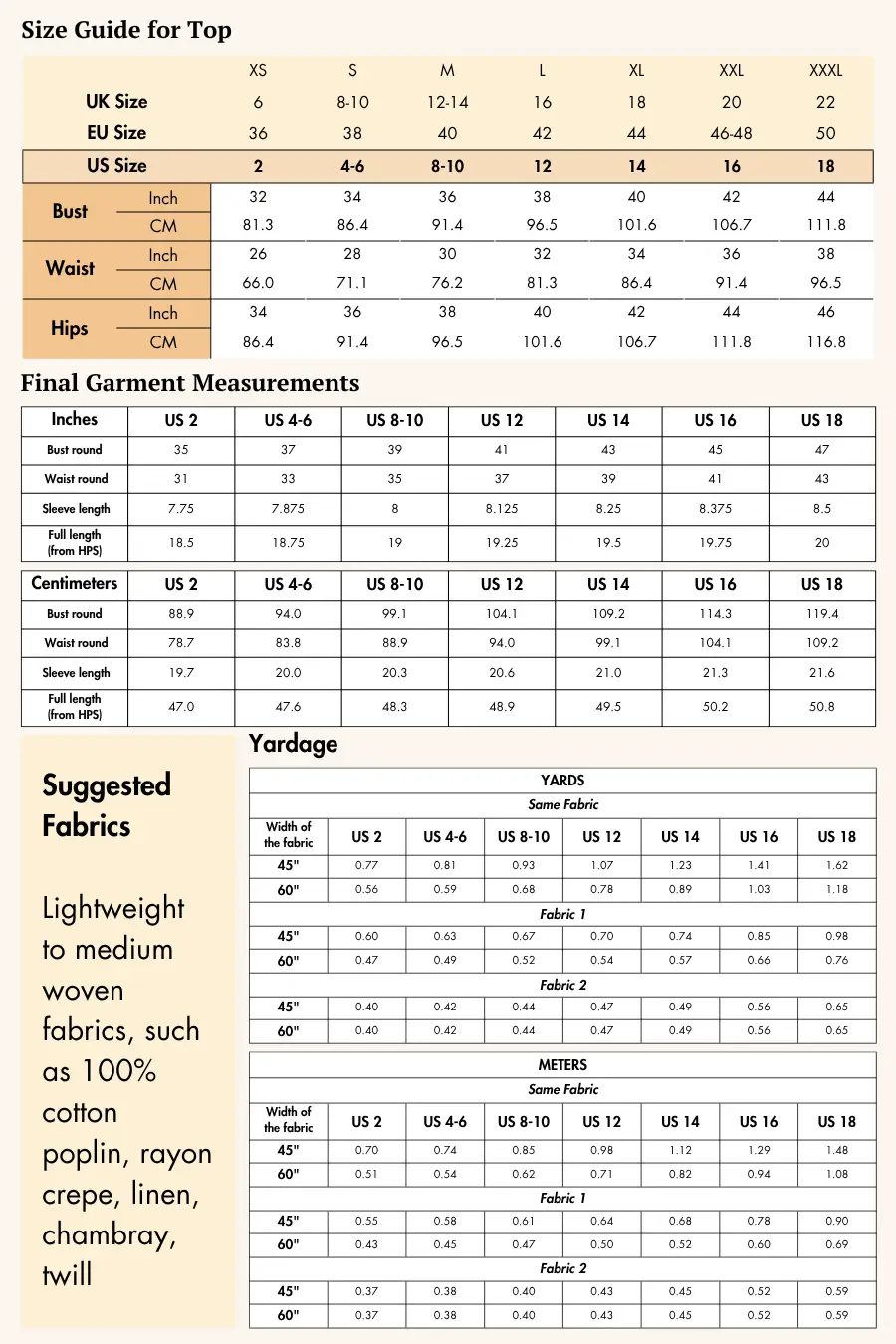 Square-Neck Top and Full Length Pants Coord Set Sewing Pattern 'Mary'