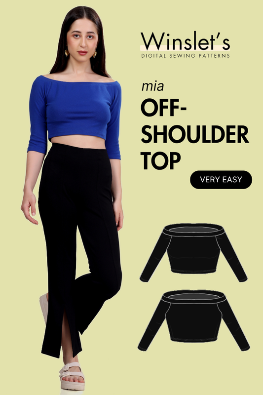 Off Shoulder Top Sewing Pattern 'Mia'