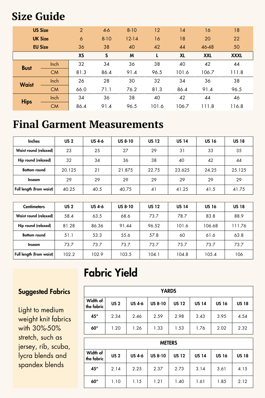 Pull-on Pants Sewing Pattern 'Michelle'