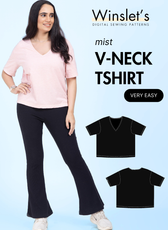 V-Neck T-shirt Sewing Pattern 'Mist'