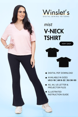 V Neck T-shirt Sewing Pattern 'Mist'