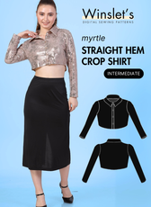 Straight Hem Crop Shirt Sewing Pattern 'Myrtle'