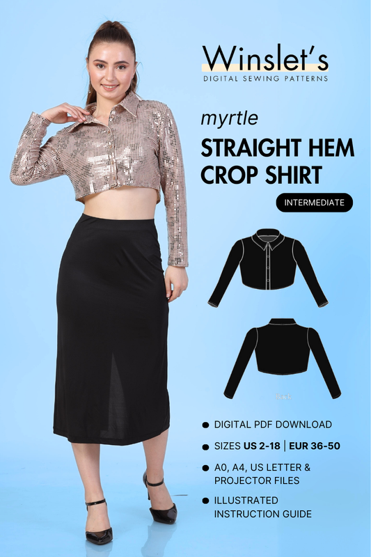 Straight Hem Crop Shirt 'Myrtle'