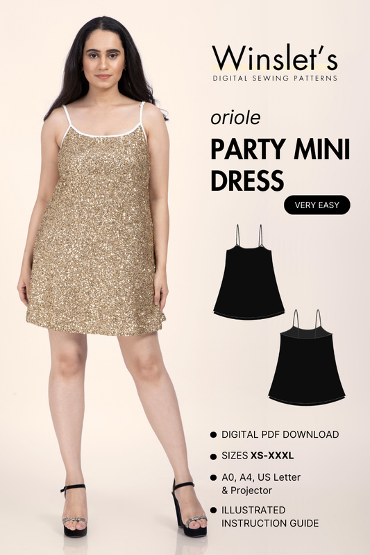 Party Mini Dress Sewing Pattern 'Oriole'