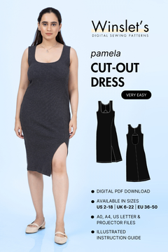 Cut Out Dress Sewing Pattern 'Pamela'