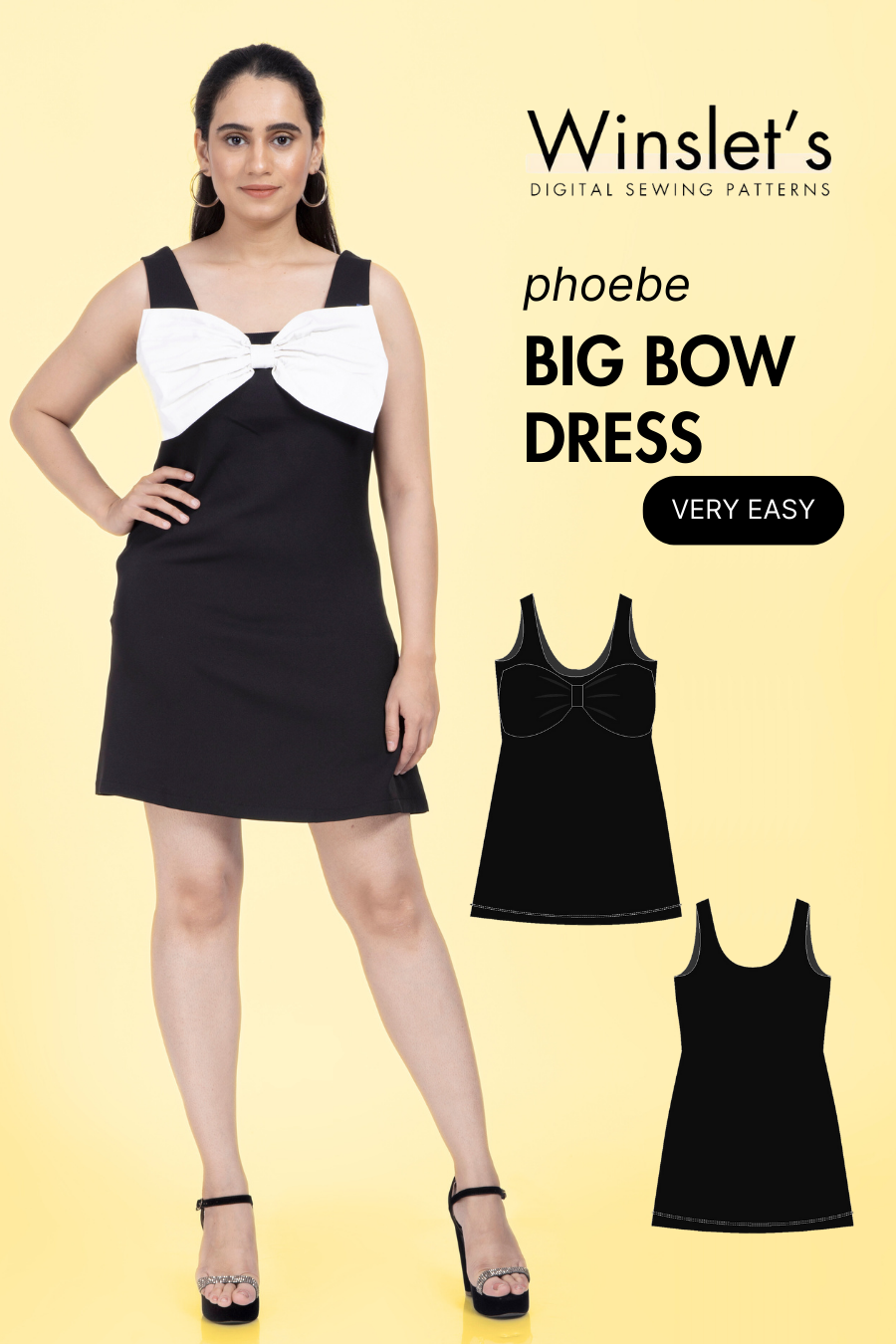 Bow Dress Sewing Pattern 'Phoebe' Women's Evening Wear – Winslet's Sewing  Patterns
