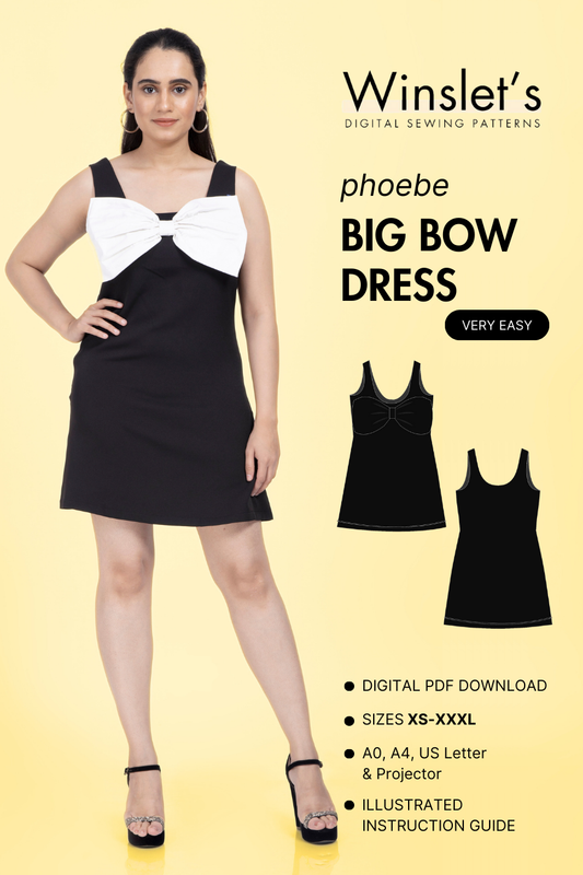 Bow Dress Sewing Pattern 'Phoebe'