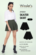Skater Skirt Sewing Pattern 'Poppy'
