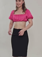 Puff Sleeve Crop Top Sewing Pattern 'Hollie'