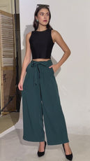 Wide Leg Belted Trousers Sewing Pattern 'Margot'