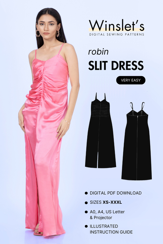 Slit Dress Sewing Pattern 'Robin'