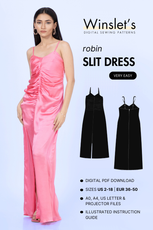 Slit Dress Sewing Pattern 'Robin'