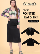 Pointed Hem Shirt Sewing Pattern 'Rowan'