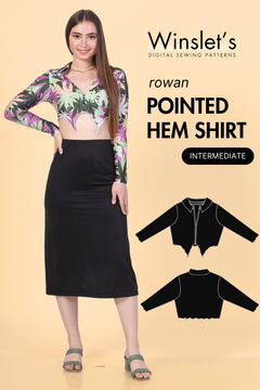 Pointed Hem Shirt Sewing Pattern 'Rowan'