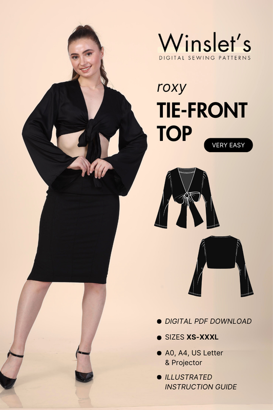 Tie Front Top Sewing Pattern 'Roxy'
