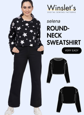 Round Neck Sweatshirt Sewing Pattern 'Selena'