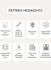 Pattern highlights for sewing pattern 'Miley' high neck halter top