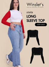Long Sleeve Crop Top Sewing Pattern 'Stella'