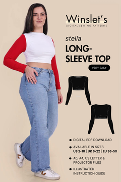 Long Sleeve Crop Top Sewing Pattern 'Stella'