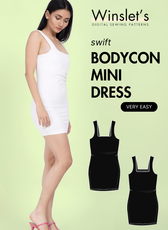 Bodycon Mini Dress Sewing Pattern 'Swift'