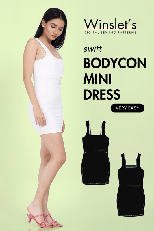 Bodycon Mini Dress Sewing Pattern 'Swift'