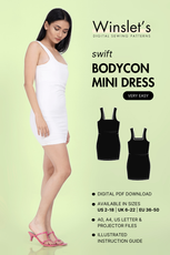 Bodycon Mini Dress Sewing Pattern 'Swift'