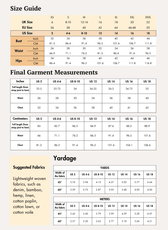 Size Guide for Barbiecore summer dress 'Violet' 
