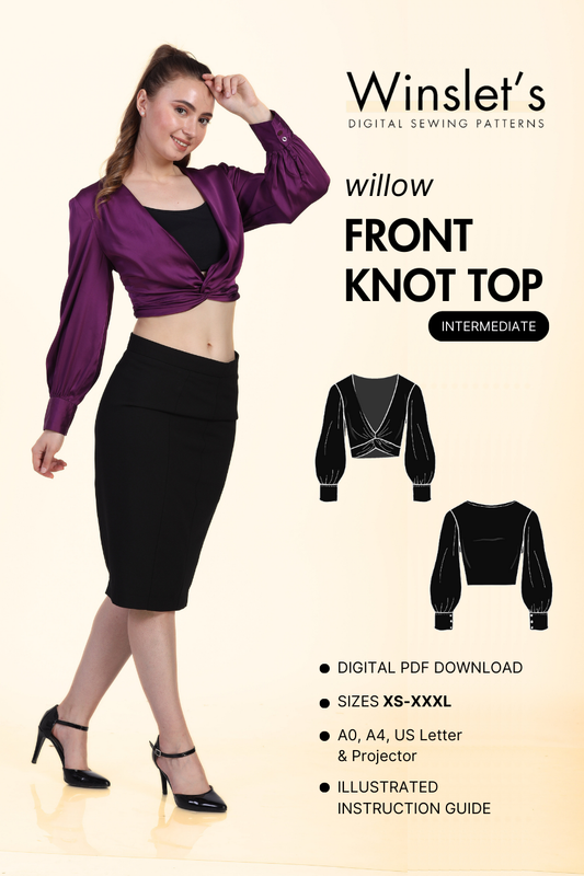 Front Knot Top Sewing Pattern 'Willow'